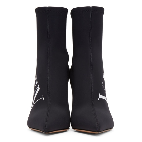 Valentino Neoprene Logo ‘VLTN' Printed Bootie - Picture 2 of 8